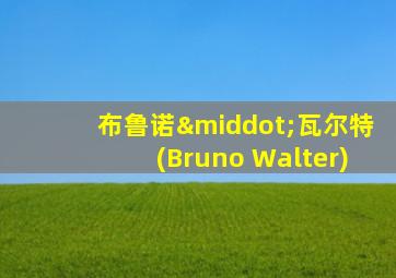 布鲁诺·瓦尔特(Bruno Walter)